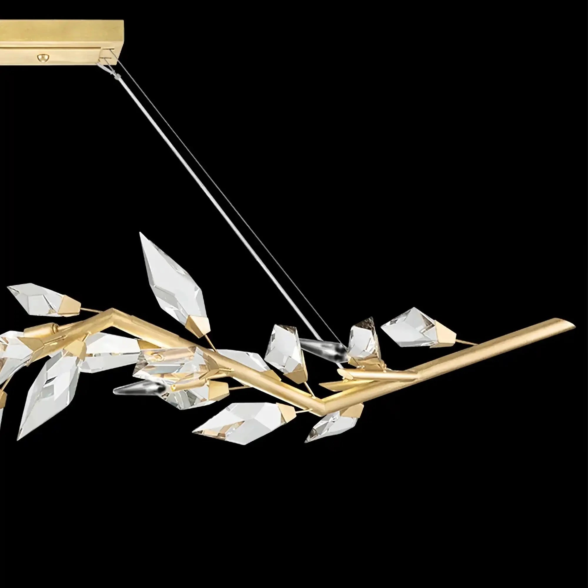 Addison 63.5" Linear Crystal Chandelier - Blushlighting