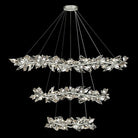 Addison 71" Crystal Chandelier-Silver Leaf-Blushlighting