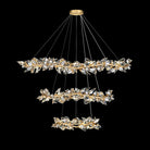 Addison 71" Crystal Chandelier-Gold Leaf-Blushlighting