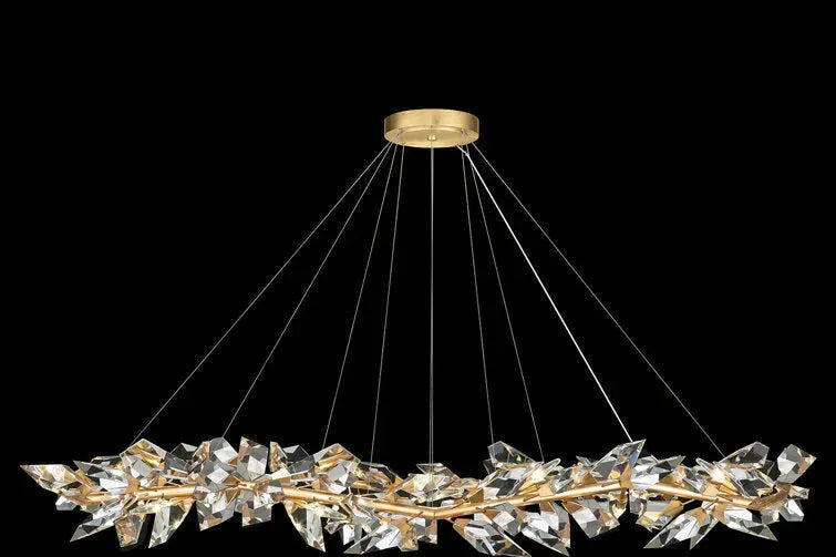 Addison 71" Round Crystal Chandelier-Gold Leaf-Blushlighting