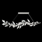 Addison 72" Linear Crystal chandelier-Silver Leaf-Blushlighting