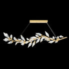 Addison 72" Linear Crystal chandelier-Gold Leaf-Blushlighting