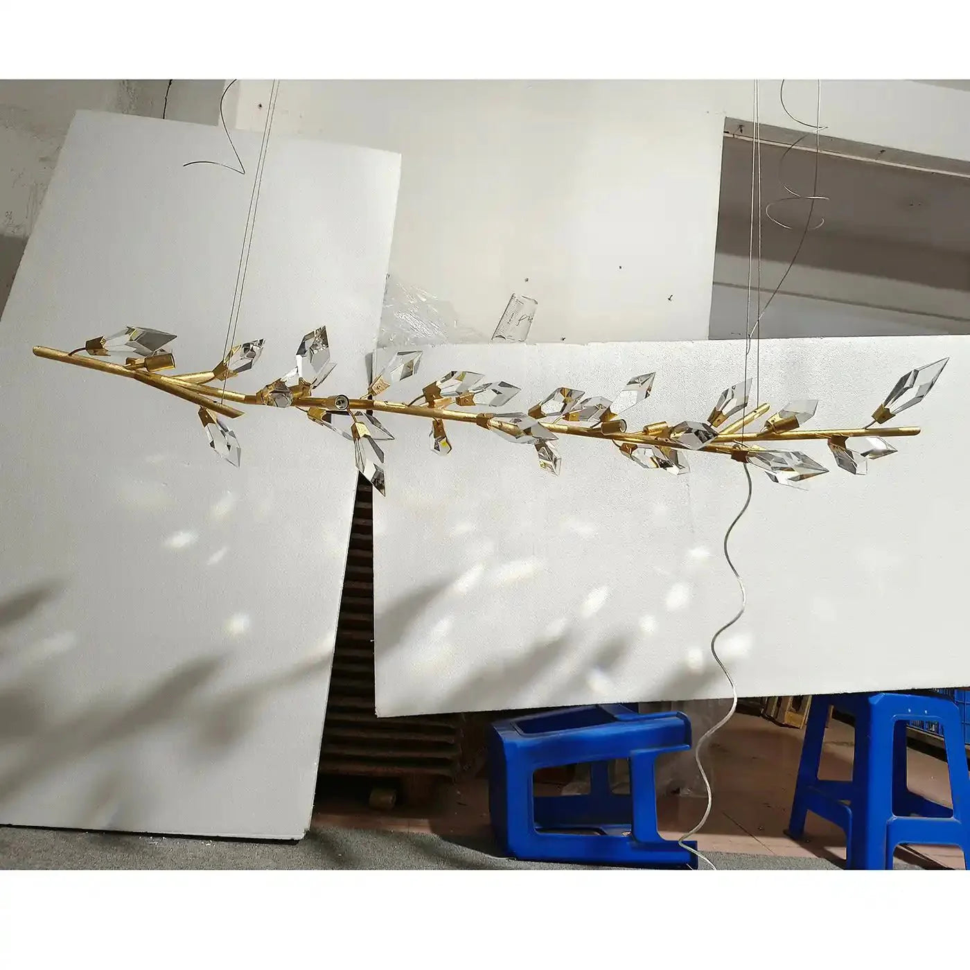 Addison 72" Linear Crystal chandelier - Blushlighting