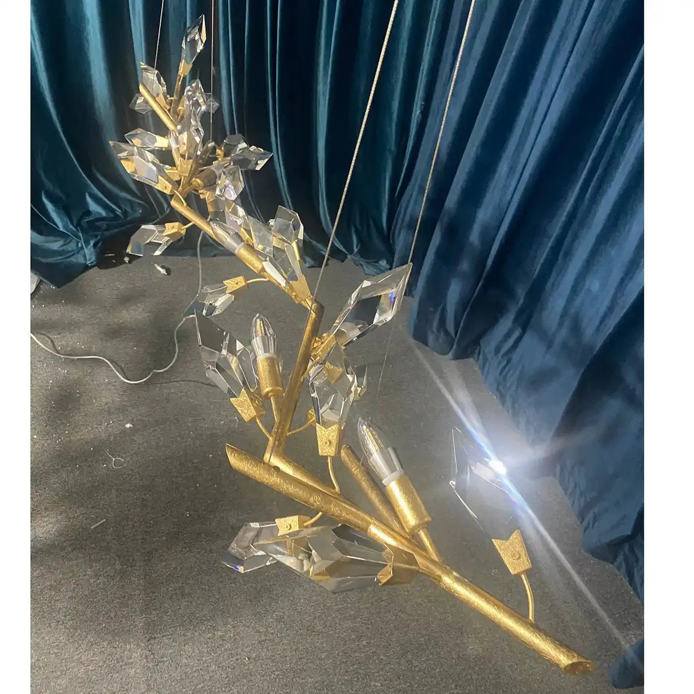 Addison 72" Linear Crystal chandelier - Blushlighting