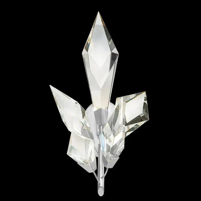 Addison Modern luxury forests 18" Crystal Wall Lamp - Silver LeafBlushlighting