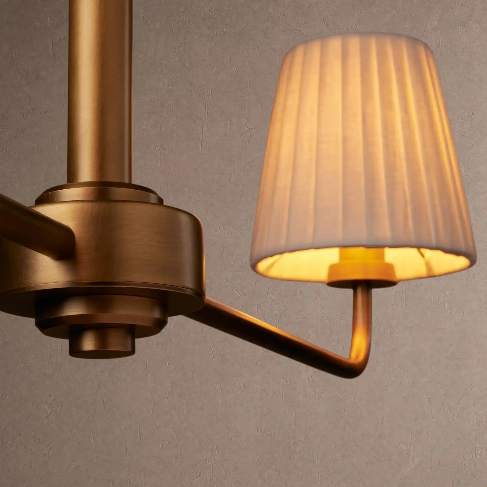 Adria 2-Light Chandelier - Pleated WhiteBlushlighting