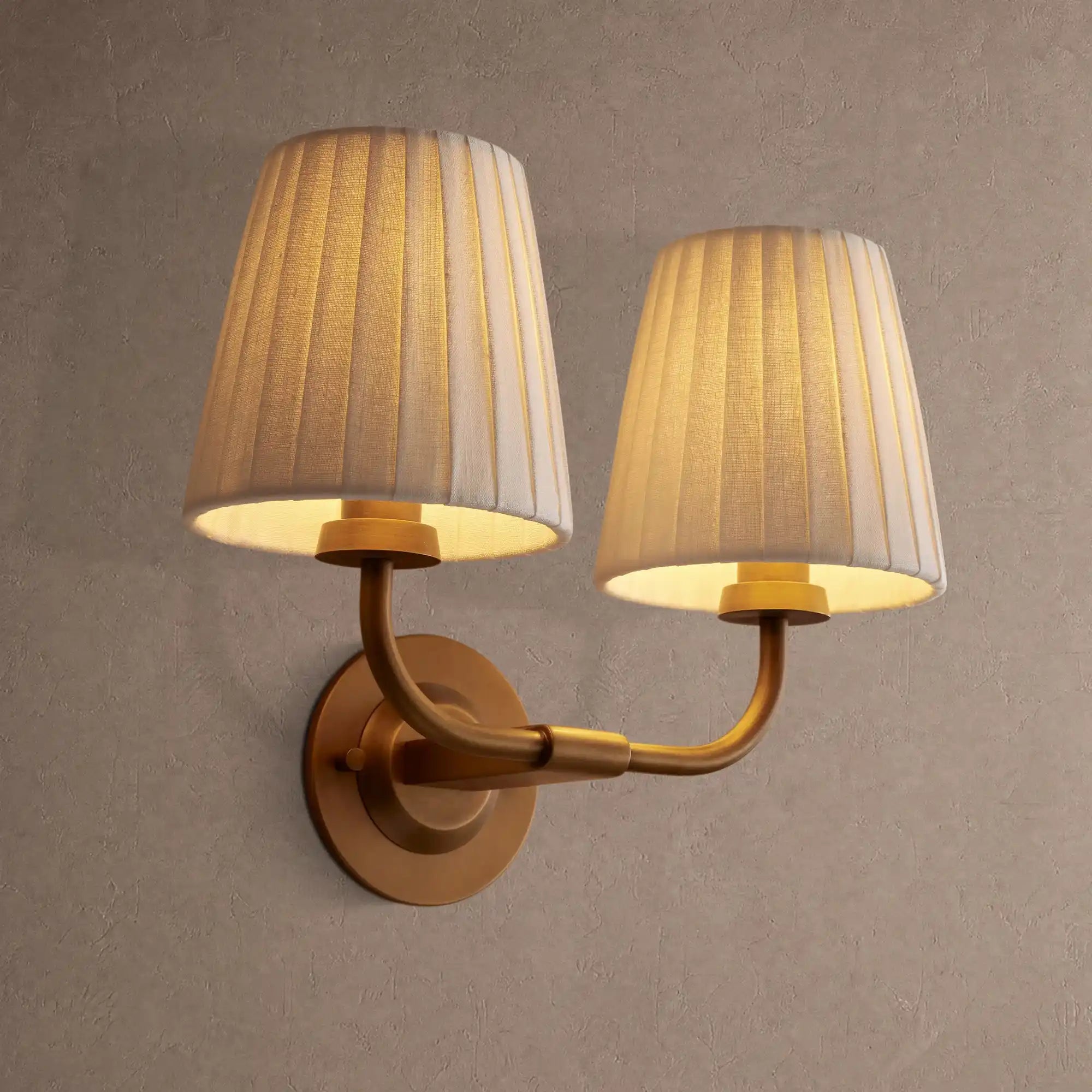 Adria Double Sconce - FlaxBlushlighting