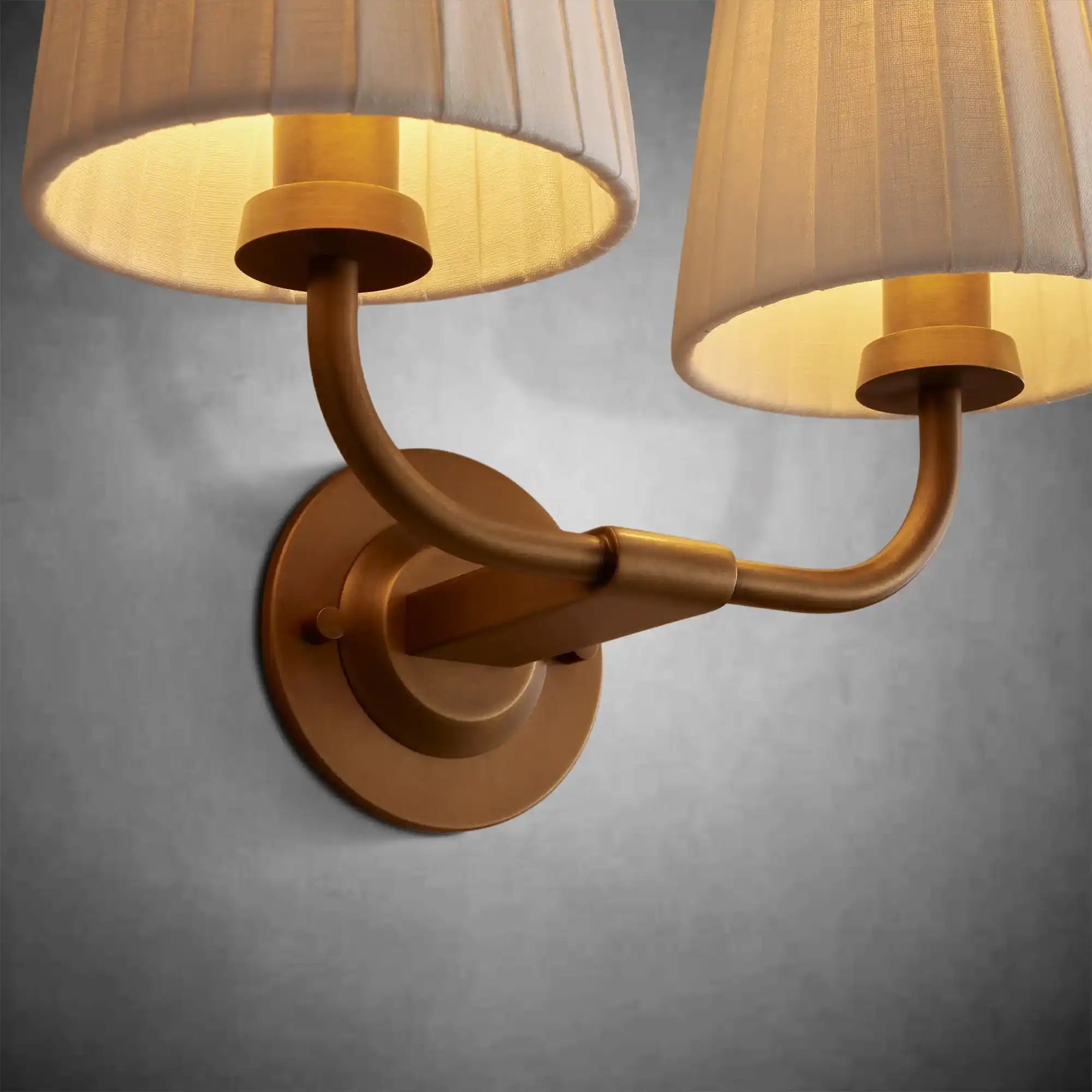 Adria Double Sconce - Pleated WhiteBlushlighting