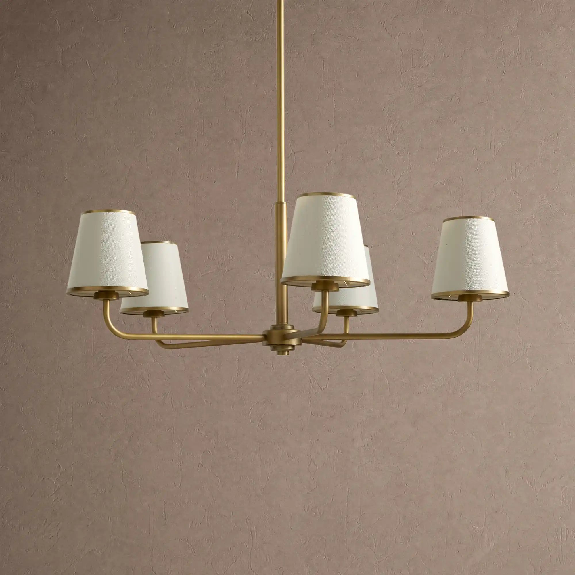 Adria Round Chandelier - Pleated WhiteBlushlighting