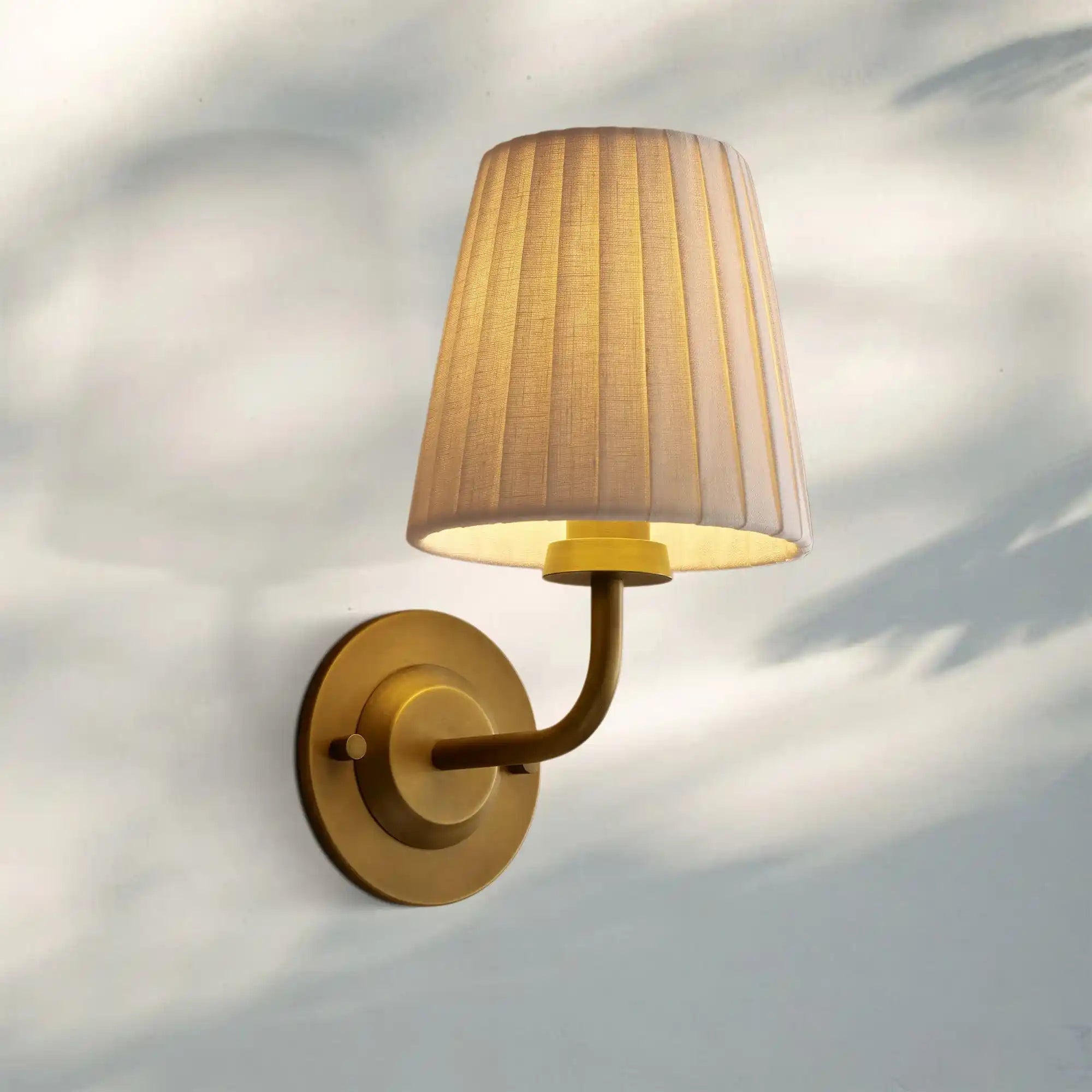 Adria Sconce - Pleated WhiteBlushlighting