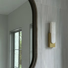 Aurora Alabaster Sconce Elegant LED Stone Lighting-Brass-Blushlighting