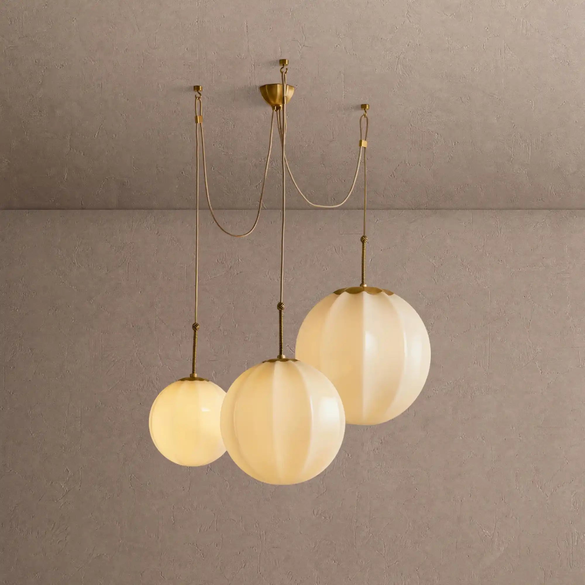 Agnes Chandelier - brass finish, modern home lighting