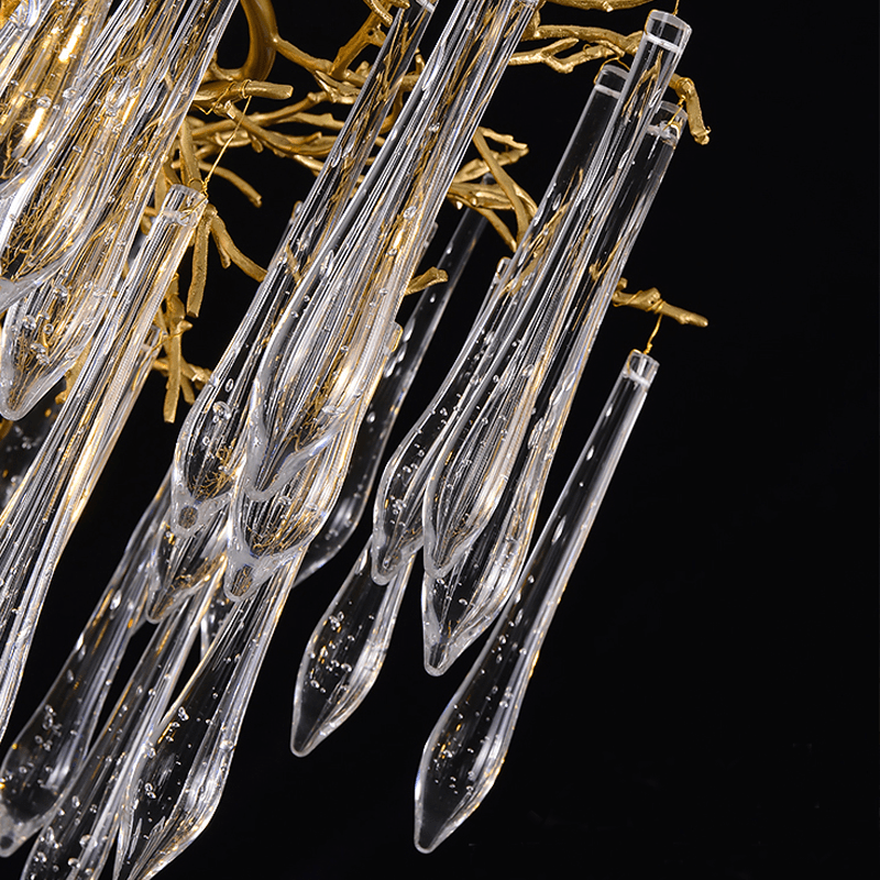 Agnes Round Branch Crystal Chandelier - 23.62" diamBlushlighting