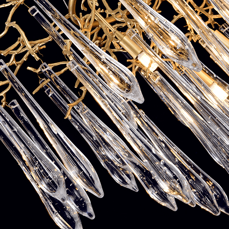 Agnes Round Branch Crystal Chandelier - 23.62" diamBlushlighting