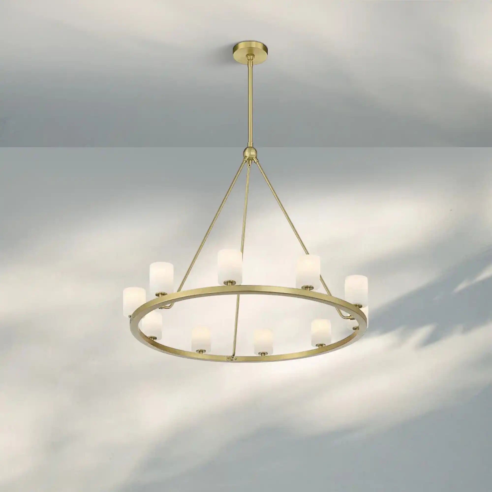 Argona 10 Light Alabaster Chandelier-Blushlighting