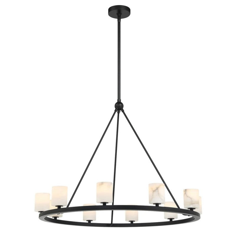 Agron 10 Light Alabaster Chandelier-chandelier for bedroom,chandelier for dining room,chandelier for stairways,chandelier for foyer,chandelier for bathrooms,chandelier for living room-Blushlighting