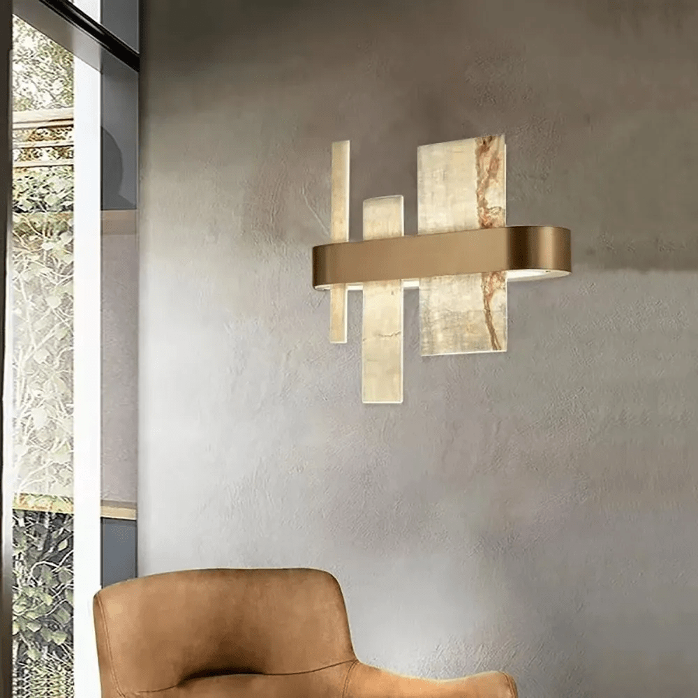 Alabaster Acropolis LED Wall Sconce - 14.6" WBlushlighting