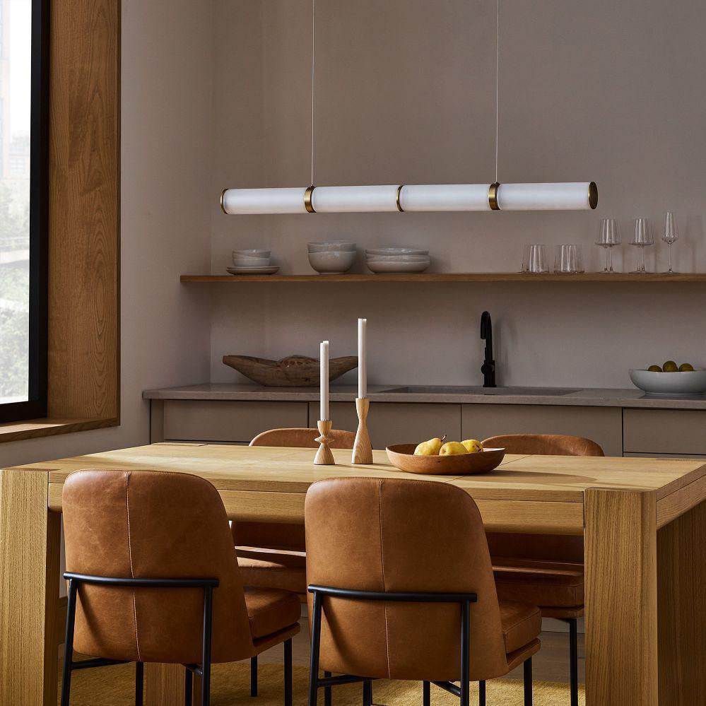 Alabaster Anne Art Linear Chandelier-Blushlighting