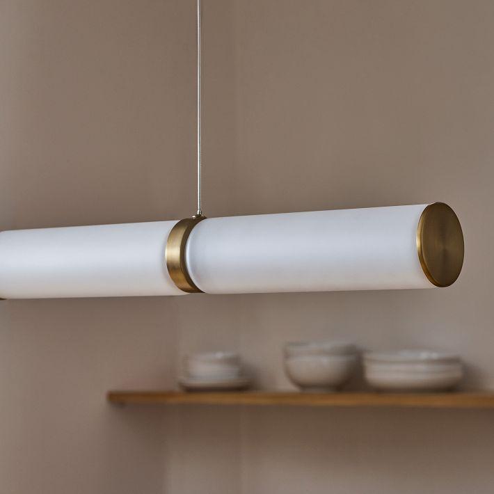 Alabaster Anne Art Linear Chandelier-Blushlighting