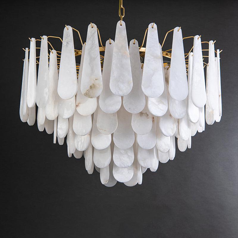 Alabaster Anne Foyer Art Chandelier-Blushlighting