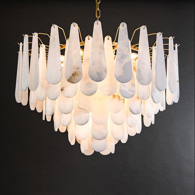 Alabaster Anne Foyer Art Chandelier-D 31.5"-Blushlighting