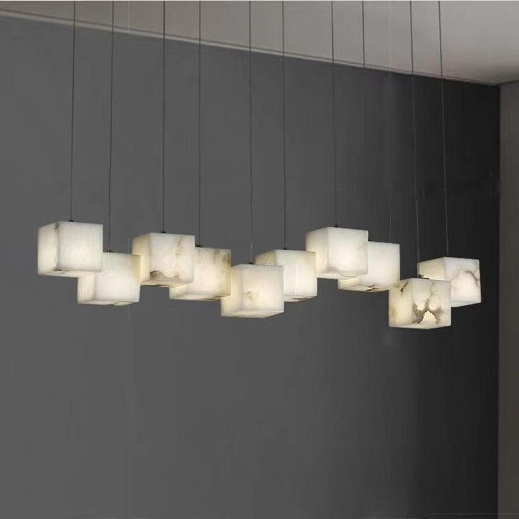 Alabaster Box Linear Chandelier-Blushlighting
