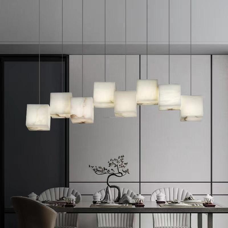 Alabaster Box Linear Chandelier-Blushlighting