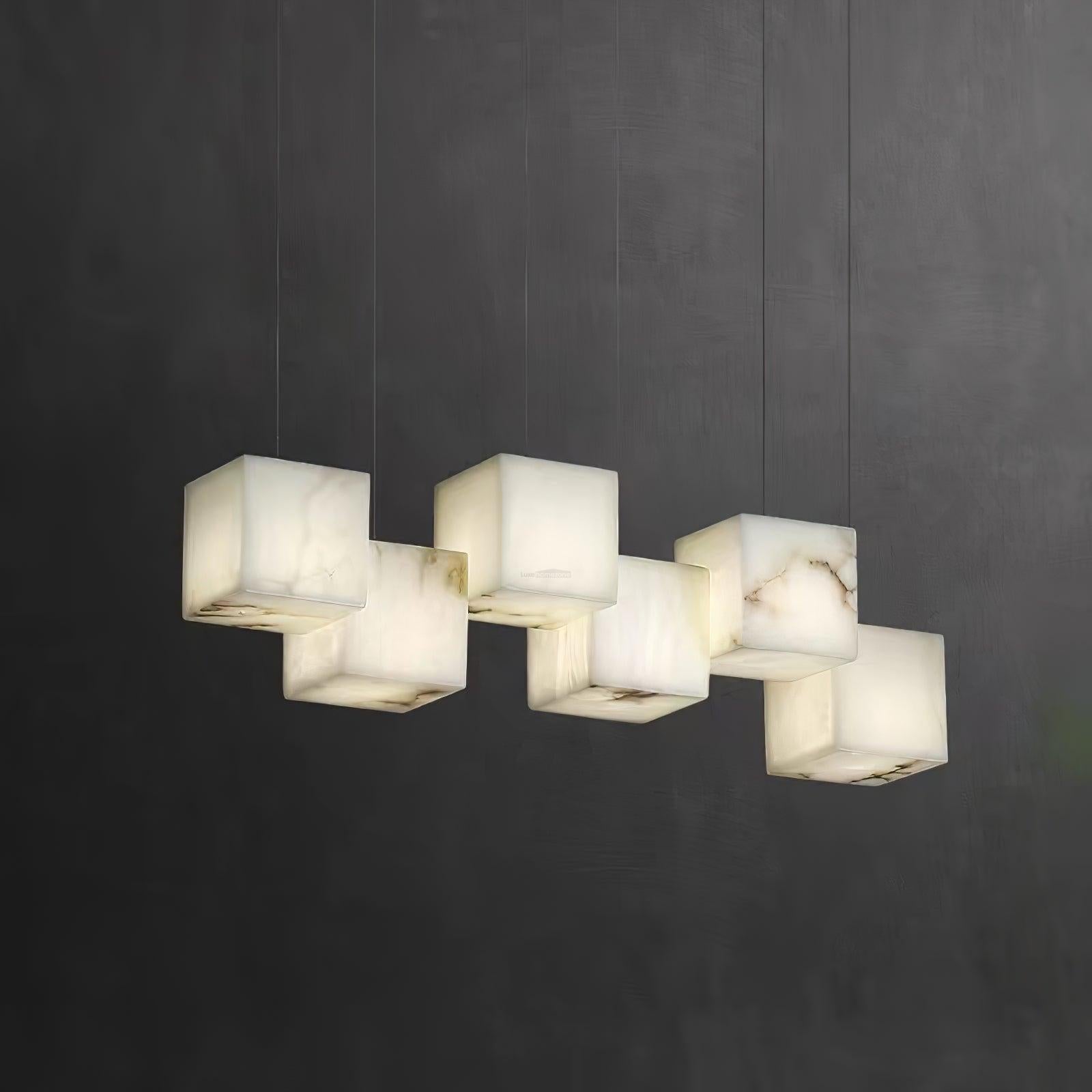 Alabaster Box Linear Chandelier-Blushlighting