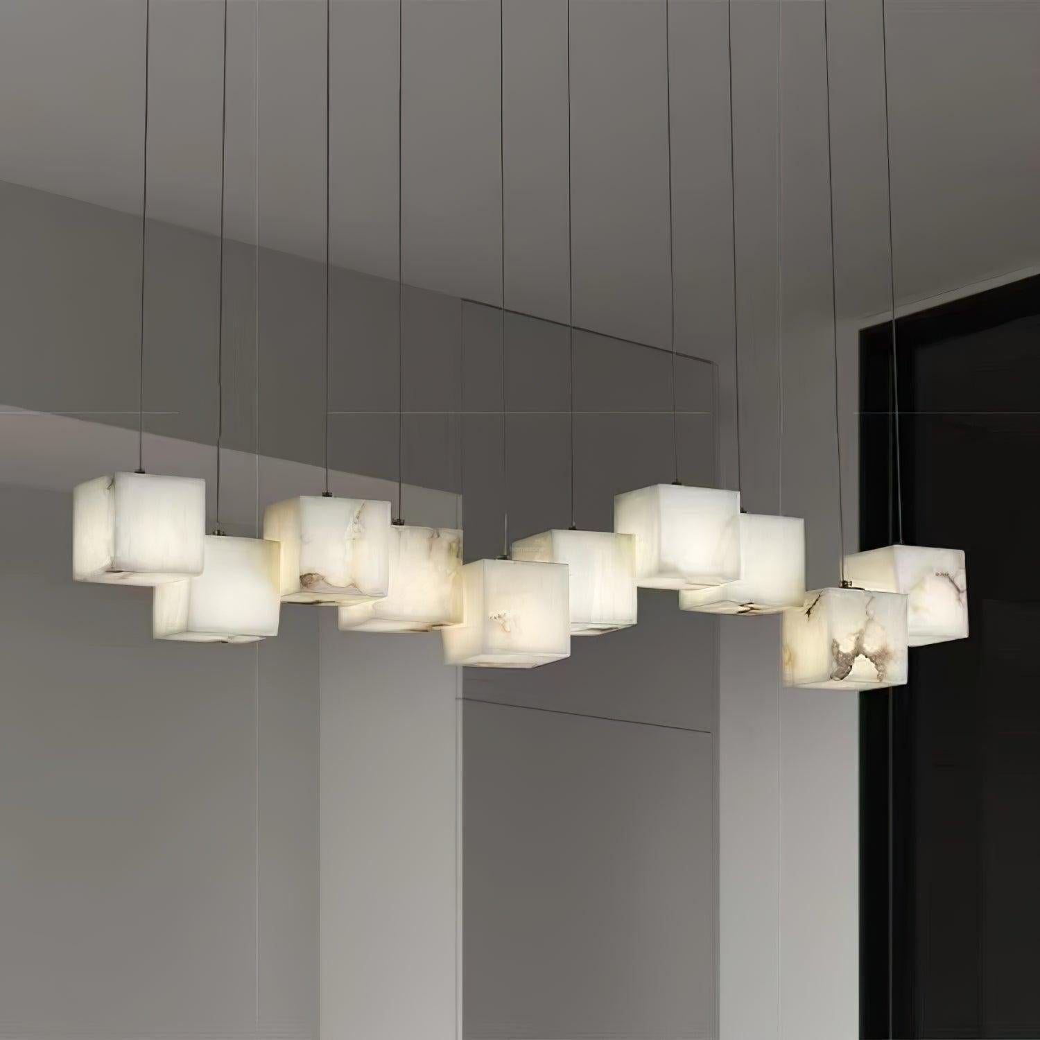 Alabaster Box Linear Chandelier-Blushlighting