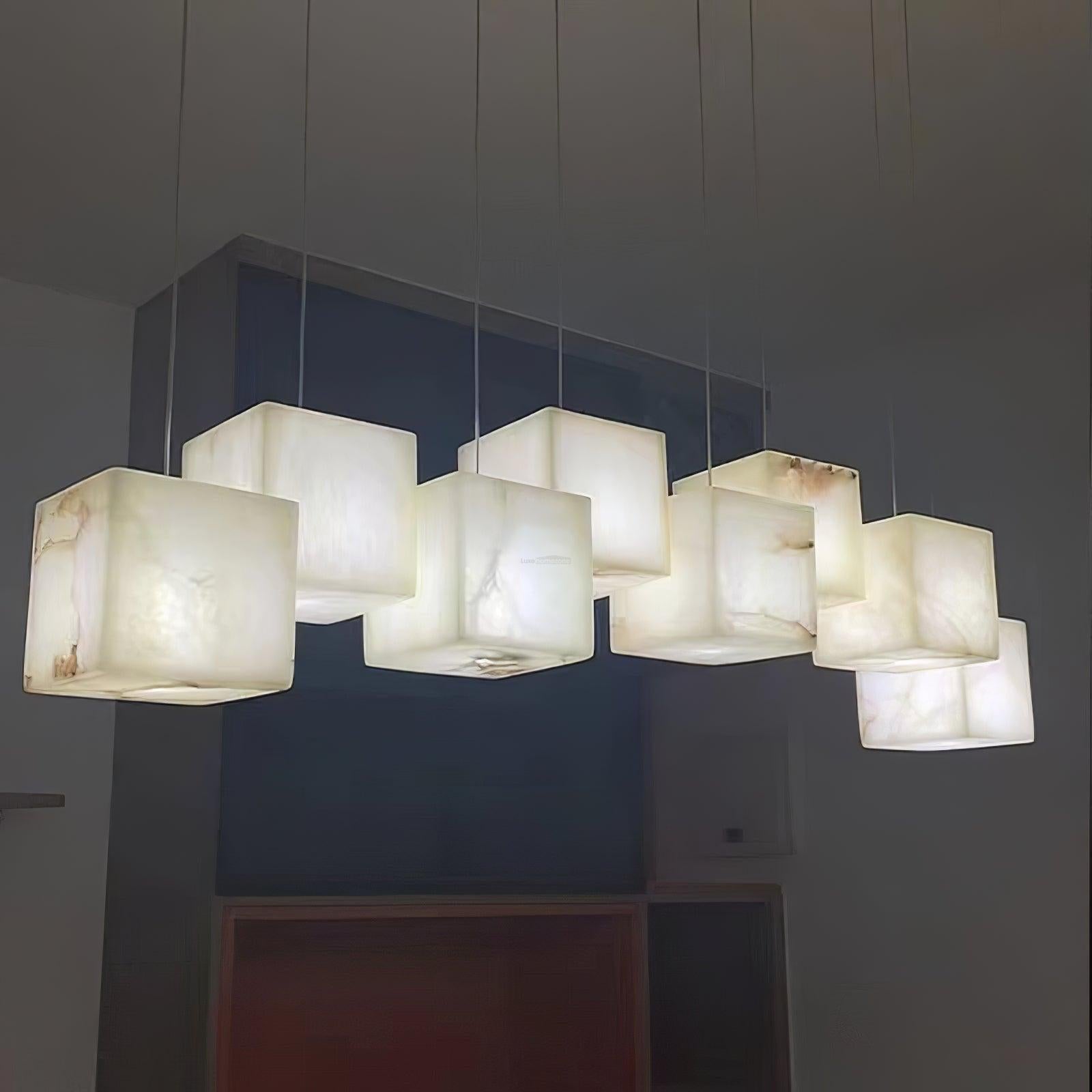Alabaster Box Linear Chandelier-Blushlighting