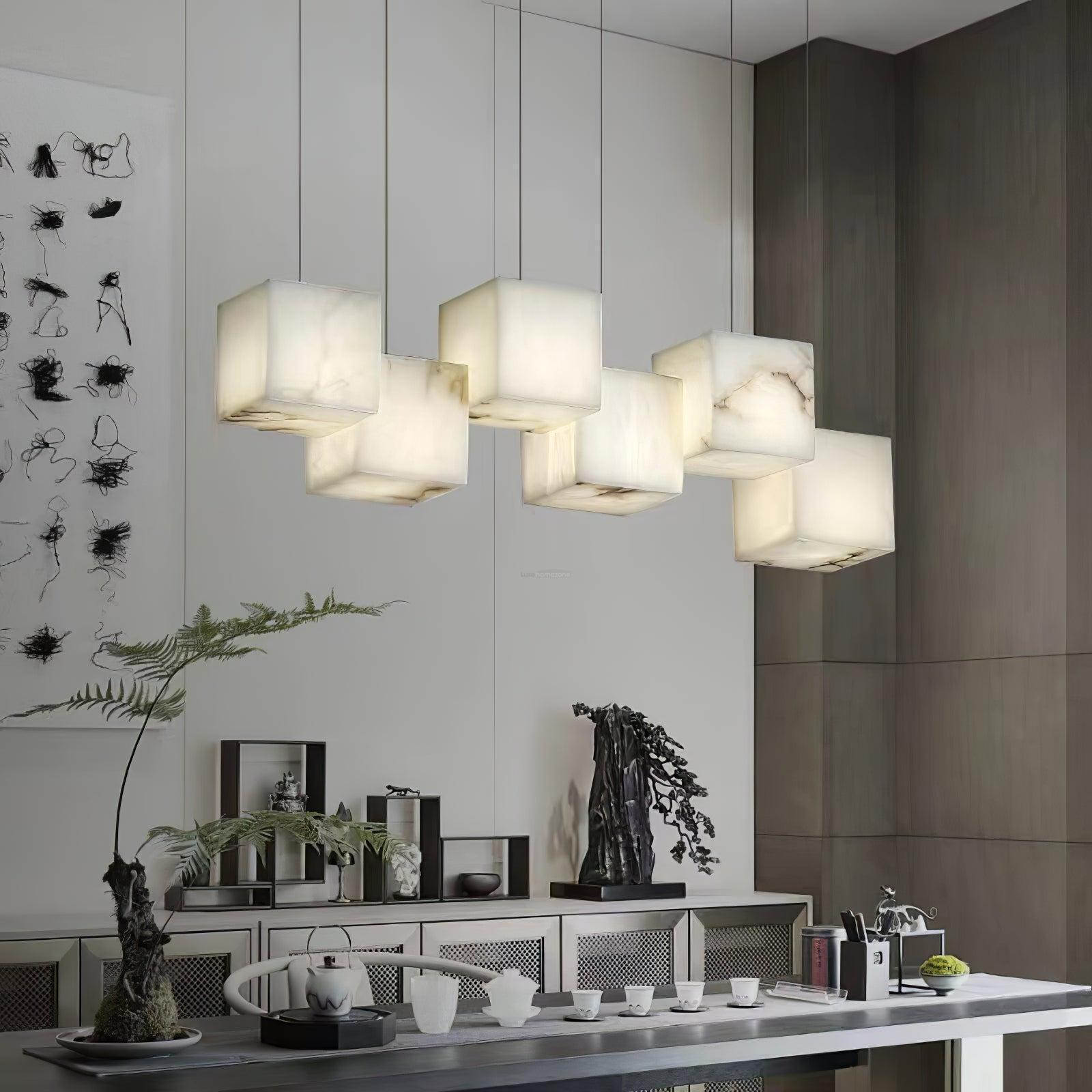 Alabaster Box Linear Chandelier-Blushlighting