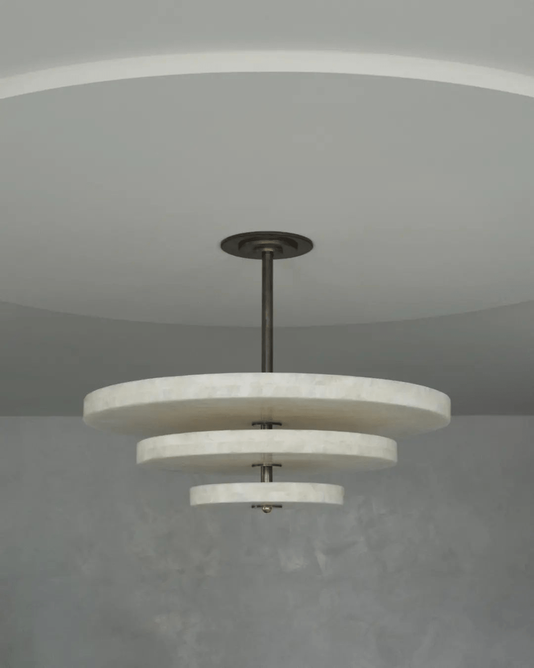 Alabaster Bronze & White LED Chandelier – Elegant 33‑Inch - Blushlighting