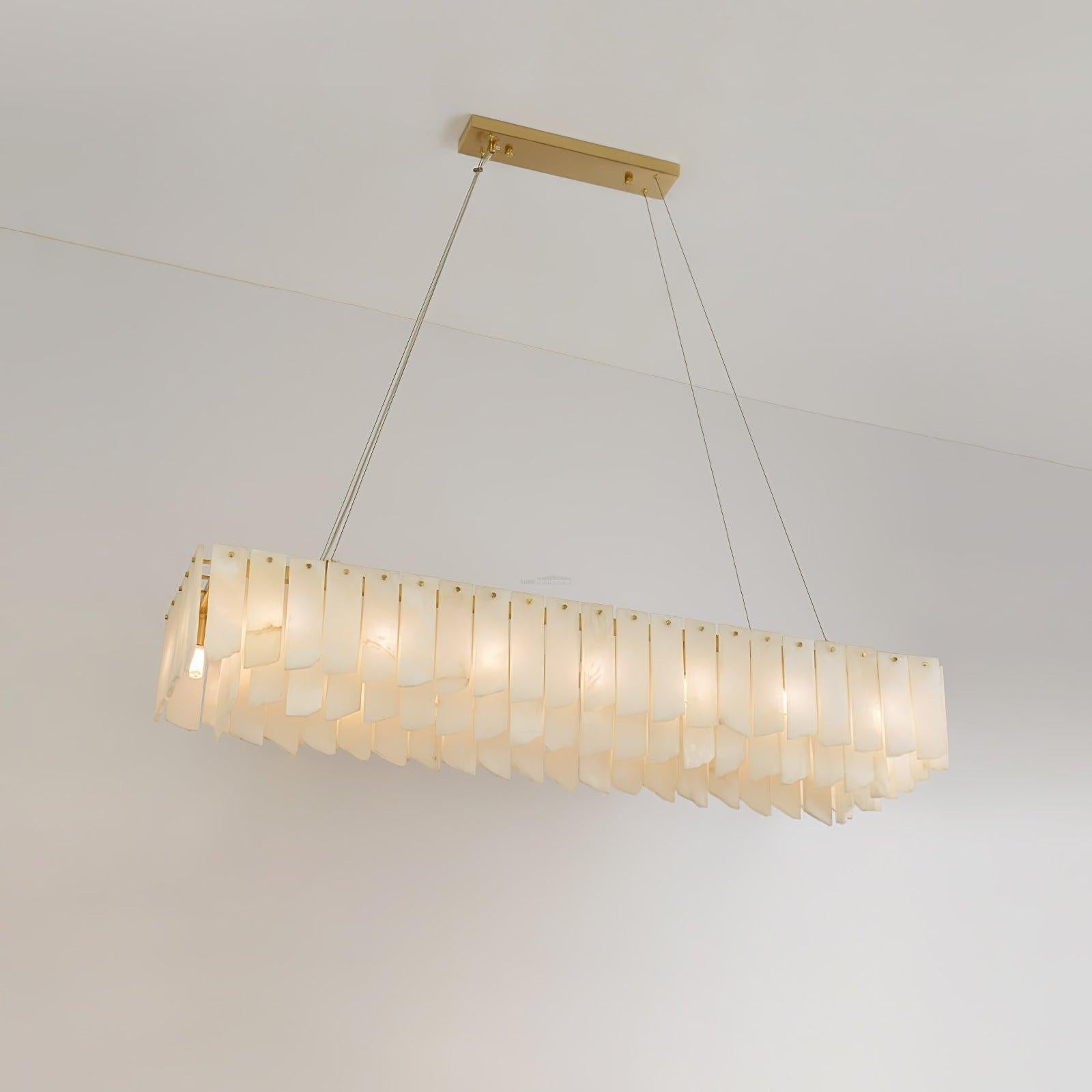 Alabaster Cascade Tiered Chandelier 27.6-Blushlighting