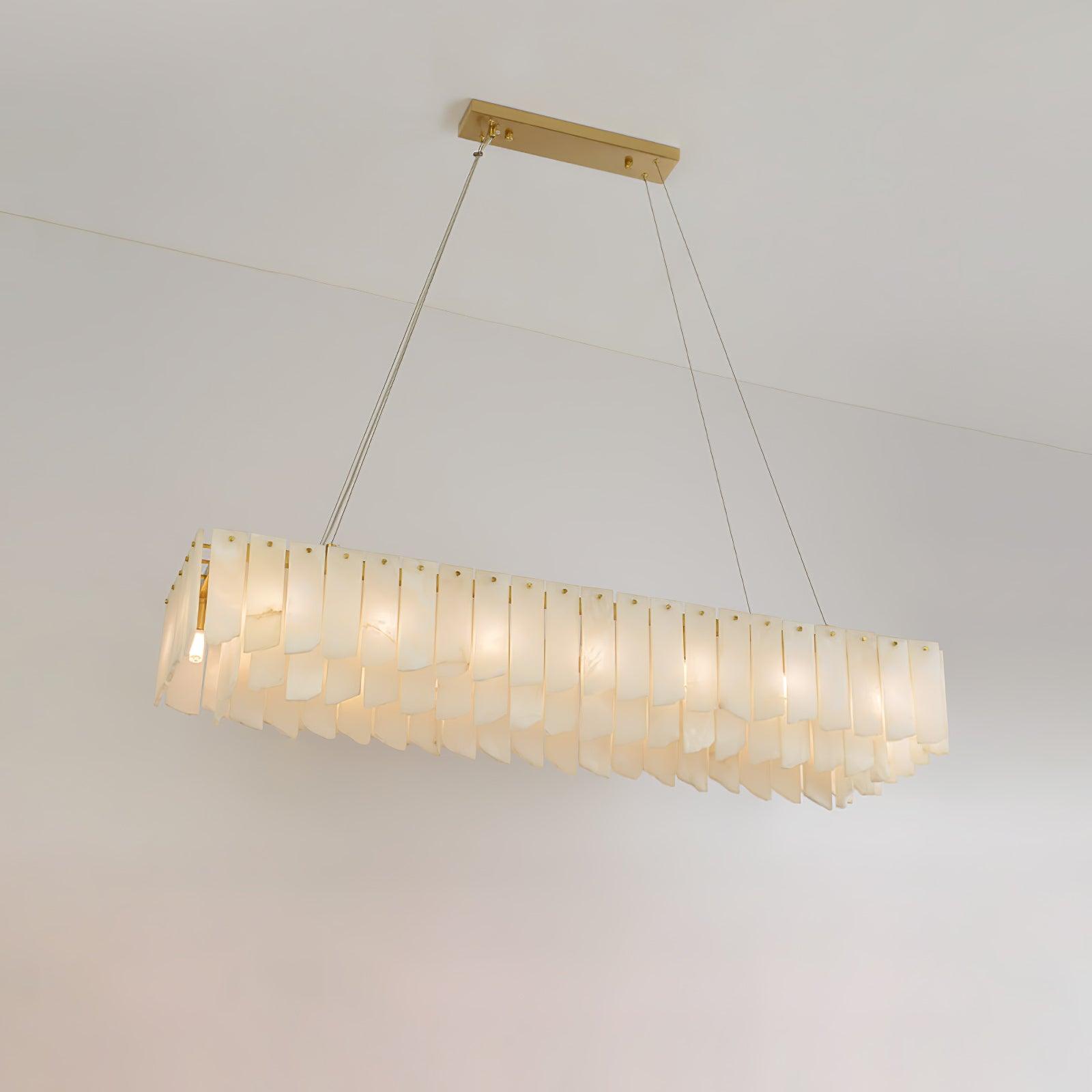 Alabaster Cascade Tiered Chandelier - ∅ 22.4″ x H 59″ / Dia 57cm x H 150cmBrass & WhiteBlushlighting