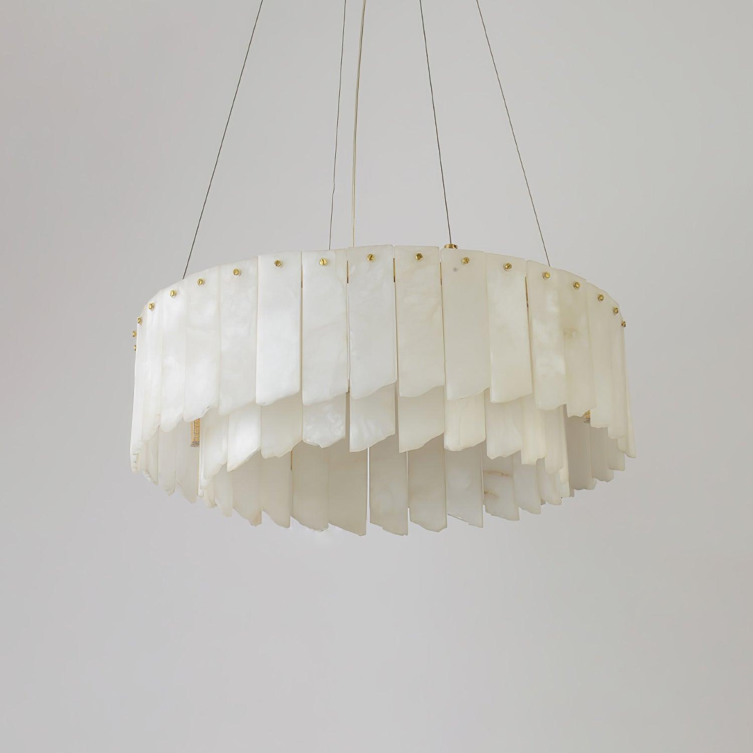 Alabaster Cascade Tiered Chandelier - ∅ 31.5″ x H 59″ / Dia 80cm x H 150cmBrass & WhiteBlushlighting