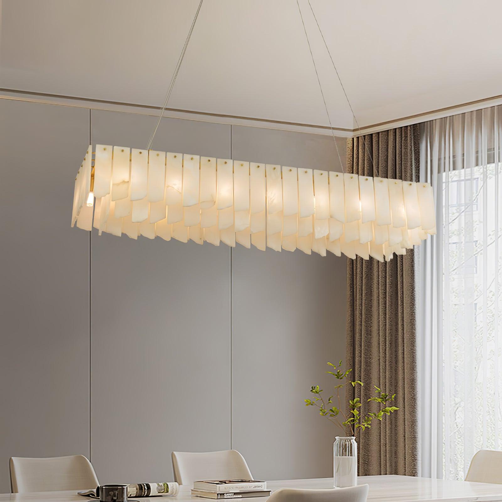 Alabaster Cascade Tiered Chandelier - ∅ 37.4″ x H 59″ / Dia 95cm x H 150cmBrass & WhiteBlushlighting