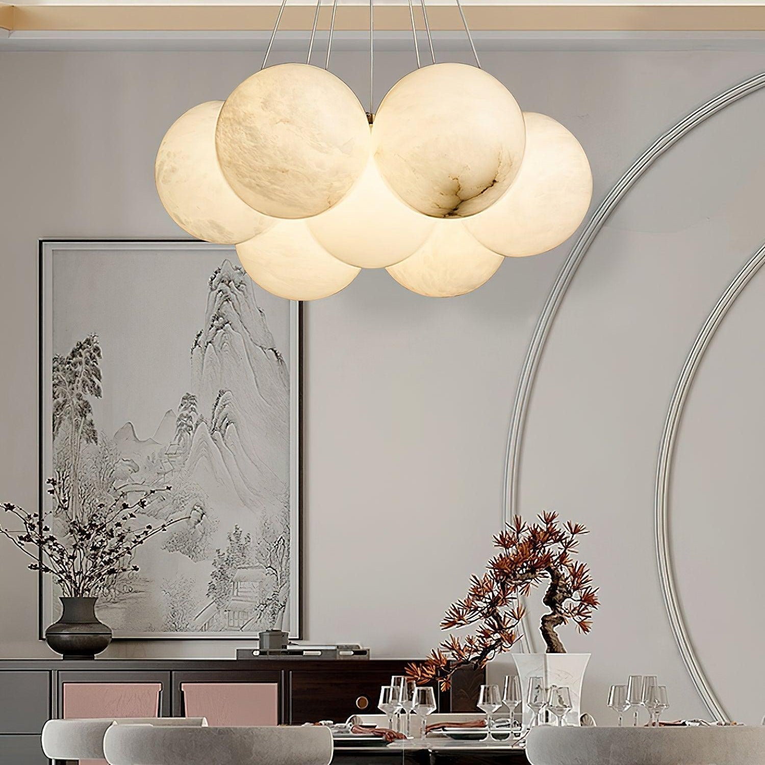 Alabaster Ceiling Pendant 7/19 Lights