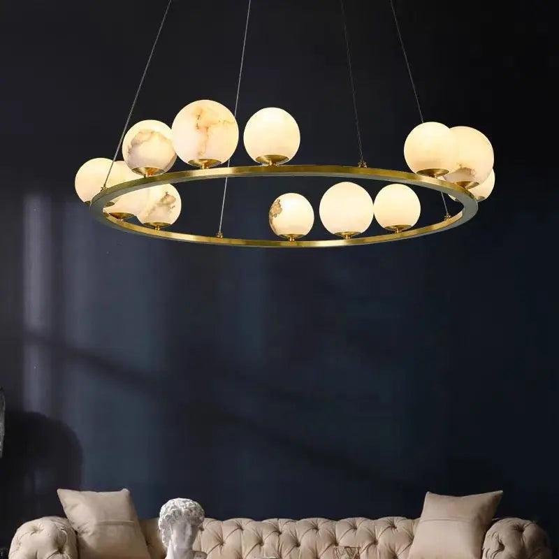 Alabaster Chandeliers Spain Dining Room-31.49"D*47.24"H-Blushlighting
