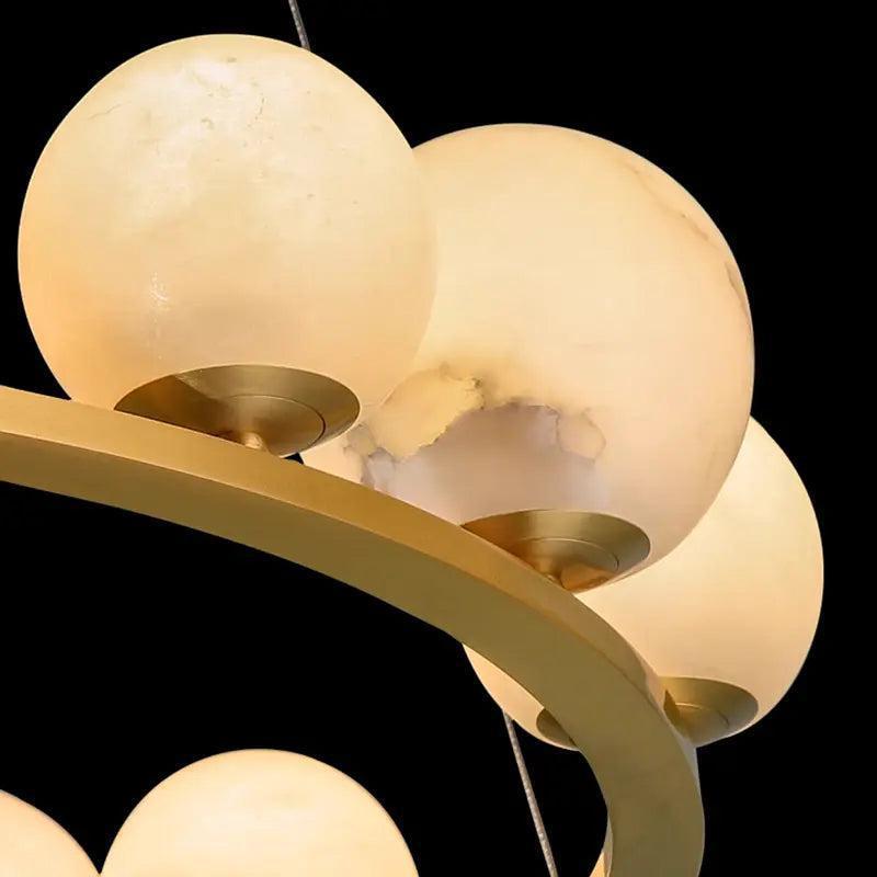 Alabaster Chandeliers Spain Dining Room-Blushlighting