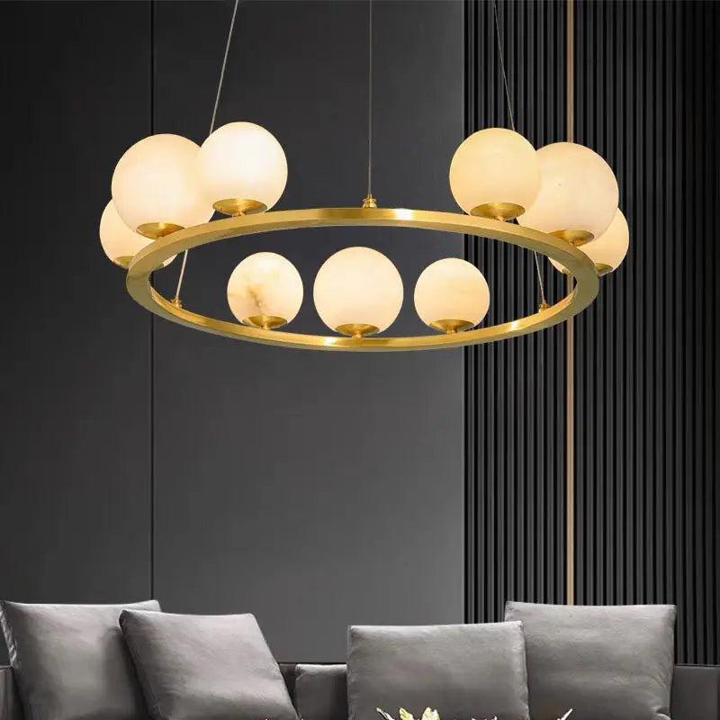 Alabaster Chandeliers Spain Dining Room-23.62"D*47.24"H-Blushlighting