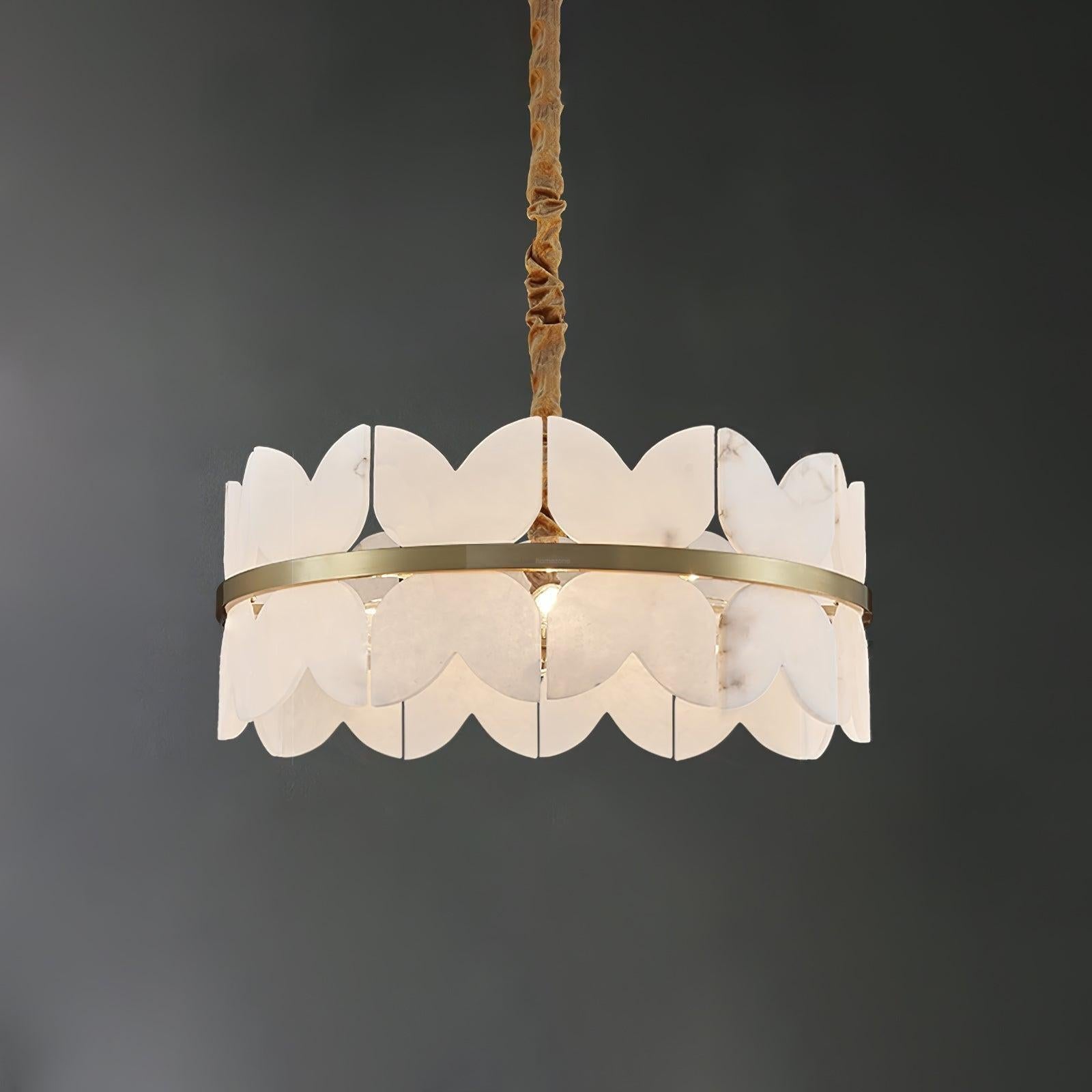 Alabaster Cloudscape Chandelier with 1/2 layer-1 layer 23.6" x H 8.7" / Dia 60cm x H 22cm-Blushlighting