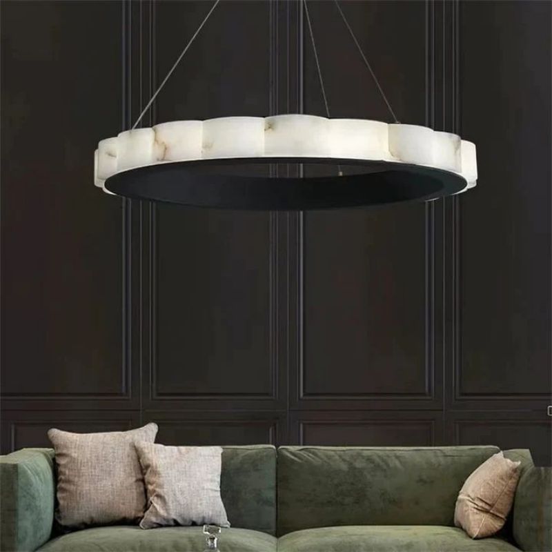 Alabaster Cloudy Chandelier-Chandelier-Blushlighting