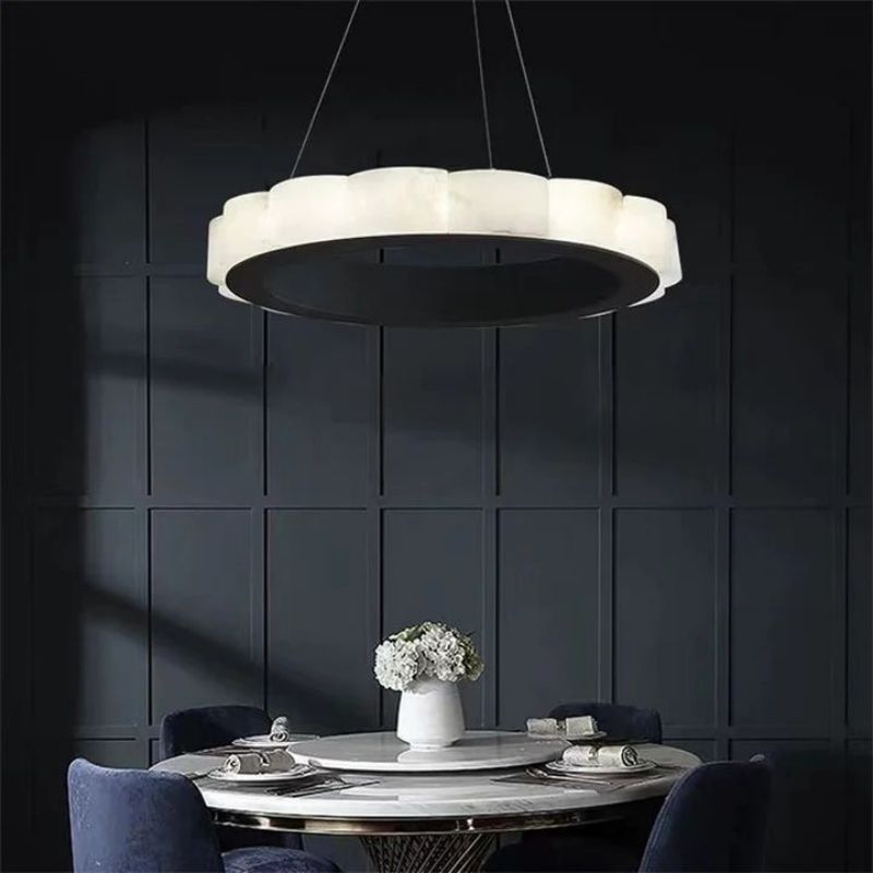 Alabaster Cloudy Chandelier - 23"Blushlighting