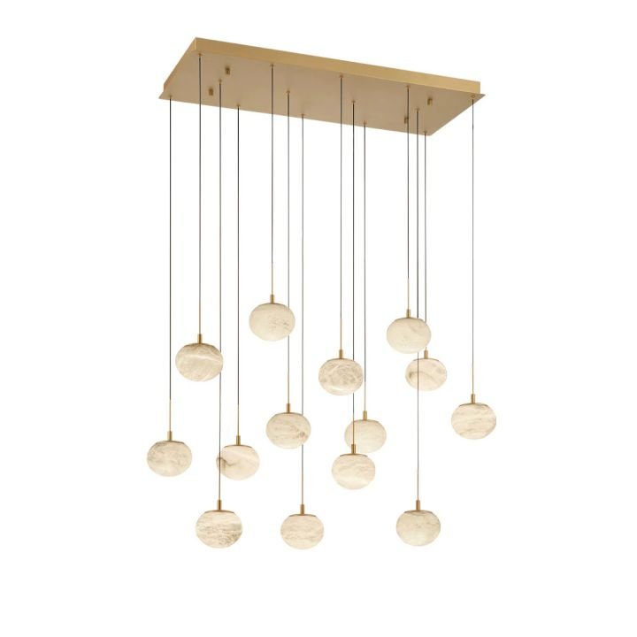 Alabaster Codri Linear LED Chandelier - Matte Black8 LightBlushlighting
