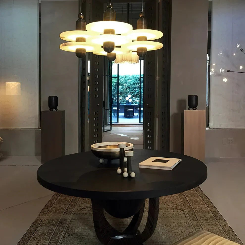 Alabaster Comet Pendant Lamp - D 40cm x H 45cm / ∅ 15.7″ x H 17.7″BlackWarm LightBlushlighting