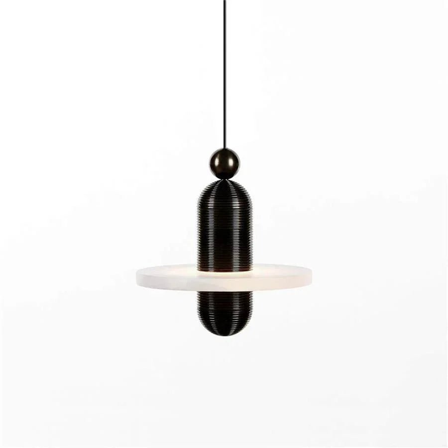 Alabaster Comet Pendant Lamp - D 28cm x H 31.5cm / ∅ 11″ x H 12.4″BlackWarm LightBlushlighting