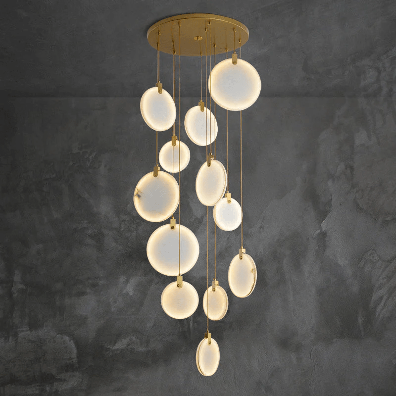Alabaster Cuboid Dining Room Chandelier,Dining Room Chandelie-chandelier-Blushlighting-Blushlighting