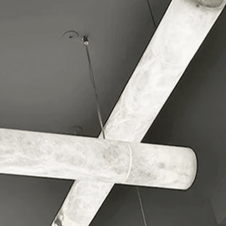 Alabaster Cylindrical Chandelier - 47.2''Blushlighting