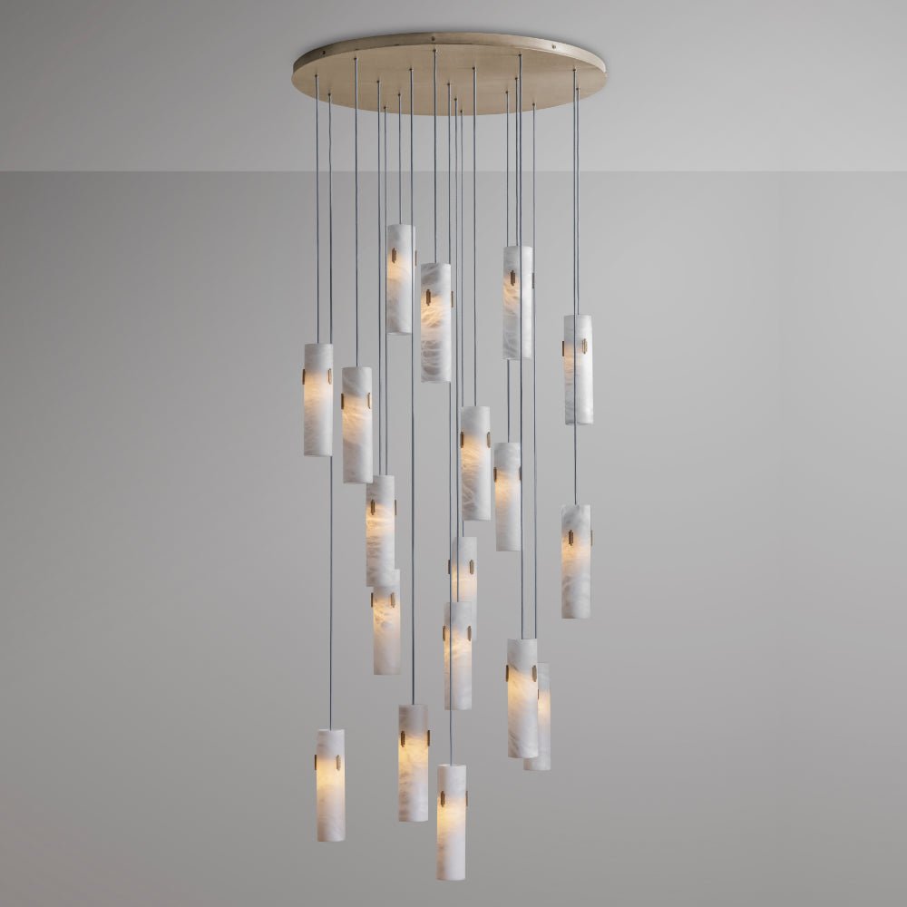 Alabaster Deco Cluster Chandelier - 18 - light ClusterBlushlighting