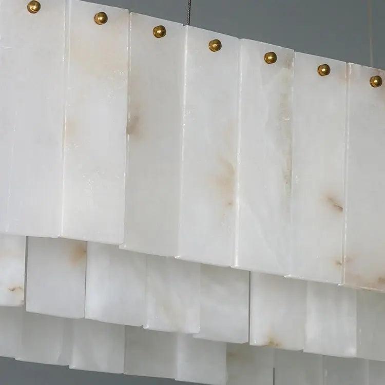 Alabaster Dining Room Round Chandelier Lighting-Blushlighting